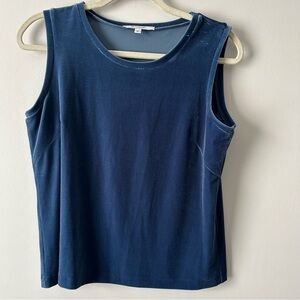 90’s Y2K blue velour tank retro vintage chic
